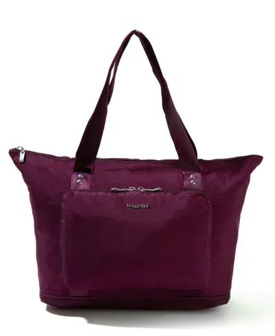 Baggallini Carryall Packable Tote In Burgundy