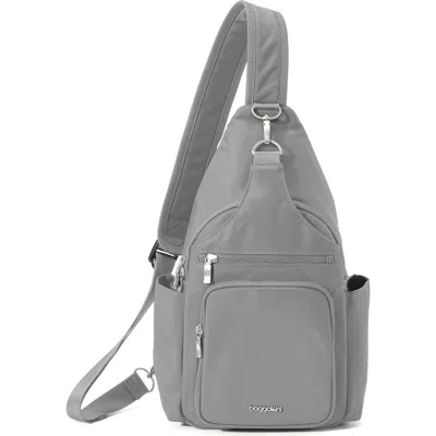 Baggallini Central Park Large Sling Bag In Gray