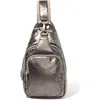 Baggallini Central Park Sling Bag In Gunmetal Puff