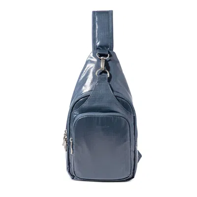 Baggallini Central Park Sling Bag In Mist Gloss Ripstop