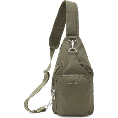Baggallini Central Park Sling Bag In Green
