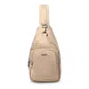 Baggallini Central Park Sling Bag In Champagne Puff