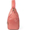 Baggallini Central Park Sling Bag In Terracotta Gloss Ripstop