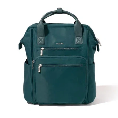 Baggallini Chelsea Laptop Backpack In Emerald Twill