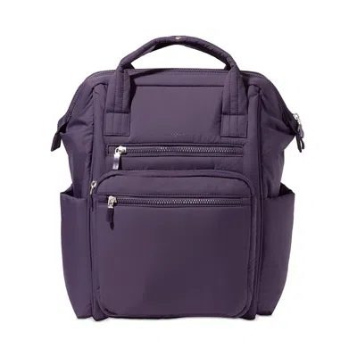 Baggallini Chelsea Laptop Backpack In Plum Twilight Puff