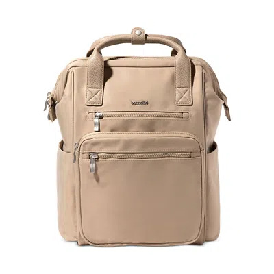 Baggallini Chelsea Laptop Backpack In Taupe Twill