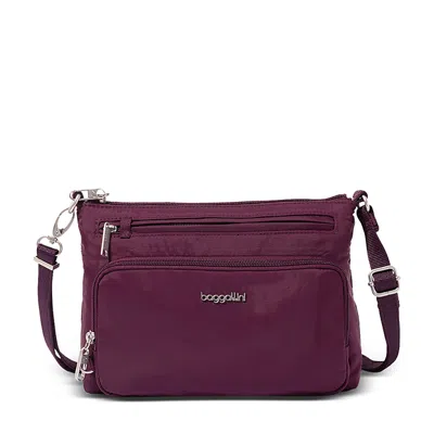 Baggallini Classic Antitheft Keepsake Crossbody Bag In Burgundy