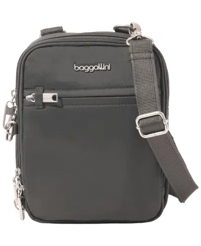 Baggallini Classic Anti-theft Mini Crossbody Handbag In Gray