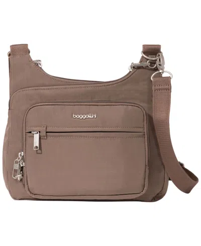 Baggallini Classic Anti-theft Small Crossbody Handbag In Neutral