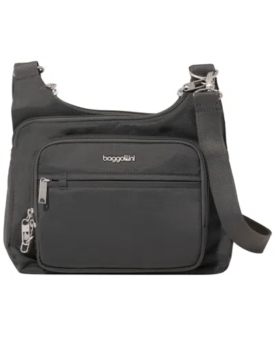 Baggallini Classic Anti-theft Small Crossbody Handbag In Gray