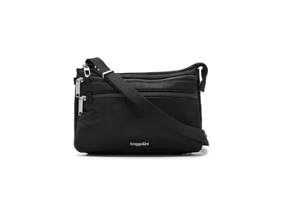 Baggallini Classic Anti-theft Stash Crossbody Cross Body Handbags Black: One Size