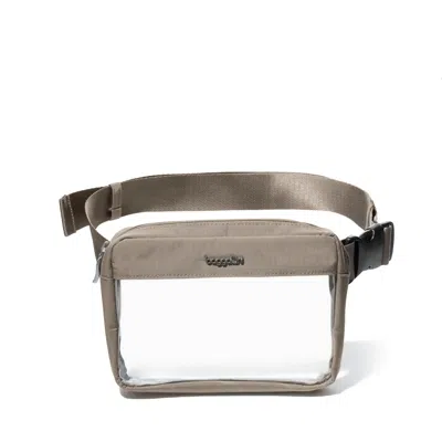 Baggallini Clear Stadium Belt Bag Sling In Black