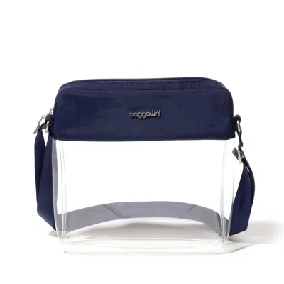 Baggallini Clear Stadium Crossbody In Transparent