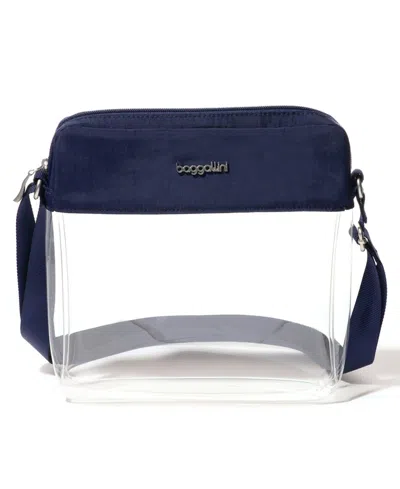 Baggallini Clear Stadium Crossbody In Dark Blue