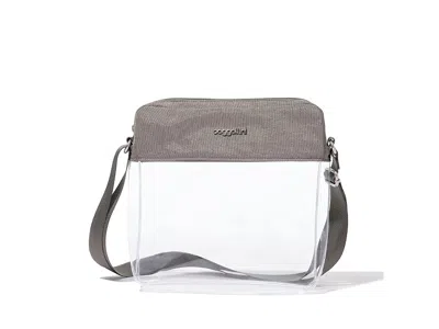 Baggallini Clear Stadium Crossbody Handbags Sterling Shimmer: One Size In Gray