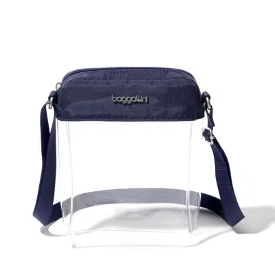 Baggallini Clear Stadium Explorer Crossbody In Transparent