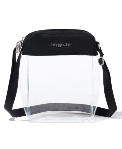 Baggallini Clear Stadium Explorer Crossbody In Black