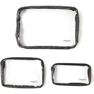 Baggallini Clear Travel Pouches 3 Piece Set