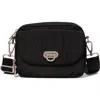 Baggallini Coastal Flip Lock Camera Bag Crossbody In Black