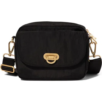 Baggallini Coastal Flip Lock Camera Bag Crossbody In Black
