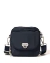 Baggallini Coastal Flip Lock Camera Bag Crossbody In Blue