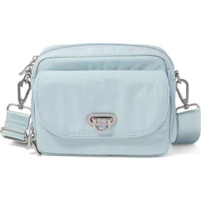 Baggallini Coastal Flip Lock Camera Bag Crossbody In Blue