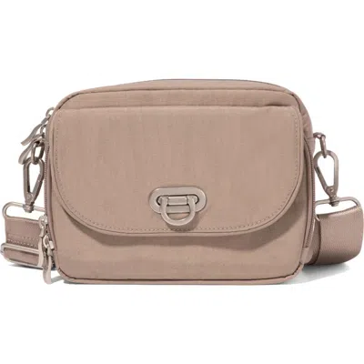 Baggallini Coastal Flip Lock Camera Bag Crossbody In Pink