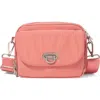 Baggallini Coastal Flip Lock Camera Bag Crossbody In Terracotta