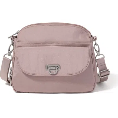 Baggallini Coastal Flip Lock Crossbody Bag In Pink