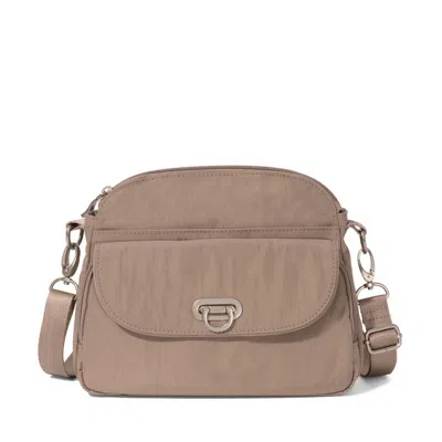 Baggallini Coastal Flip Lock Crossbody Bag In Neutral