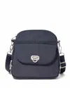 Baggallini Coastal Flip Lock Crossbody Bag In Blue