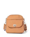 Baggallini Coastal Flip Lock Crossbody Bag In Brown