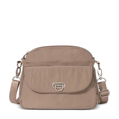 Baggallini Coastal Flip Lock Crossbody Bag In Brown