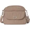 Baggallini Coastal Flip Lock Crossbody Bag In Pink