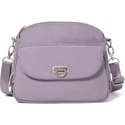 Baggallini Coastal Flip Lock Crossbody Bag In Purple