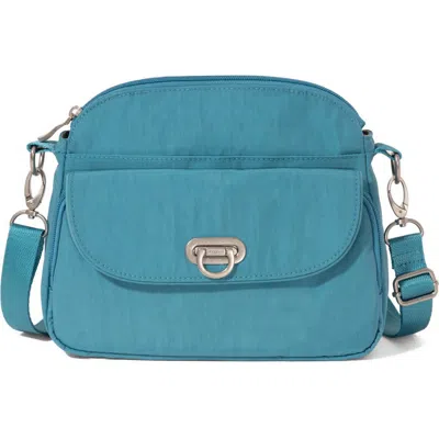 Baggallini Coastal Flip Lock Crossbody Bag In Blue