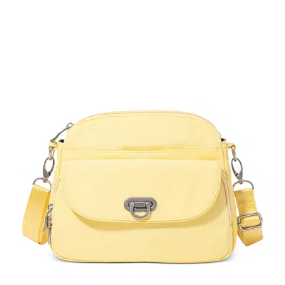 Baggallini Coastal Flip Lock Crossbody Bag In Yellow