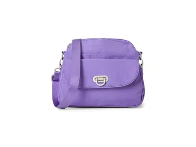 Baggallini Coastal Flip Lock Crossbody Cross Body Handbags Lavender Surf: One Size In Purple