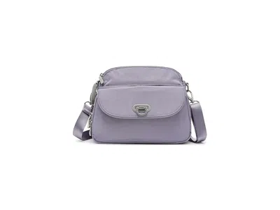 Baggallini Coastal Flip Lock Crossbody Cross Body Handbags Lilac: One Size In Purple