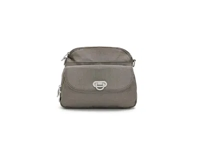 Baggallini Coastal Flip Lock Crossbody Cross Body Handbags Sterling Shimmer: One Size In Gray