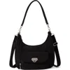 Baggallini Coastal Flip Lock Half Moon Bag In Black