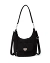 Baggallini Coastal Flip Lock Half Moon Bag In Black