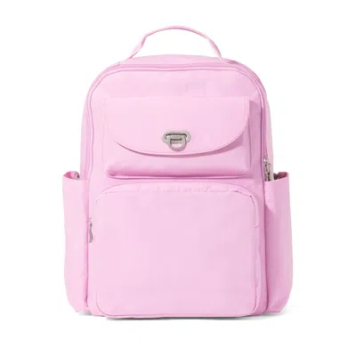 Baggallini Coastal Flip Lock Laptop Backpack In Pink