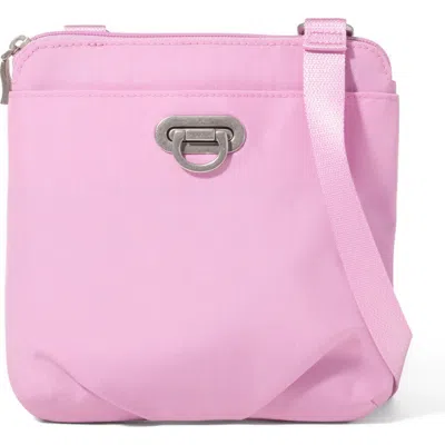 Baggallini Coastal Flip Lock Mini Crossbody In Pink