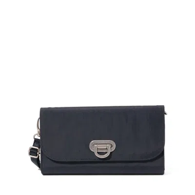 Baggallini Coastal Flip Lock Rfid Phone Wallet Crossbody In Blue