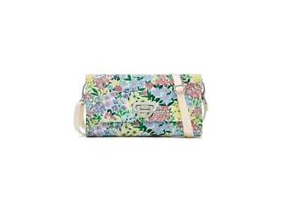 Baggallini Coastal Flip Lock Rfid Phone Wallet Crossbody Cross Body Handbags Meadow Print: One Size In Green