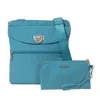 Baggallini Coastal Flip Lock Slim Crossbody Bag With Wristlet