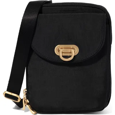 Baggallini Coastal Flip Lock Venture Crossbody In Black