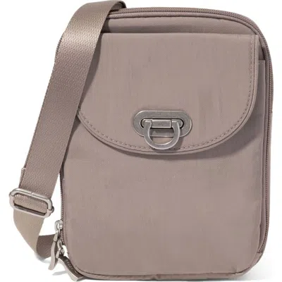 Baggallini Coastal Flip Lock Venture Crossbody In Brown