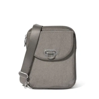 Baggallini Coastal Flip Lock Venture Crossbody In Gray